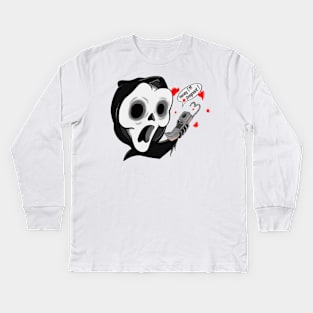 Scream Ghostface honey I’m pregnant Kids Long Sleeve T-Shirt